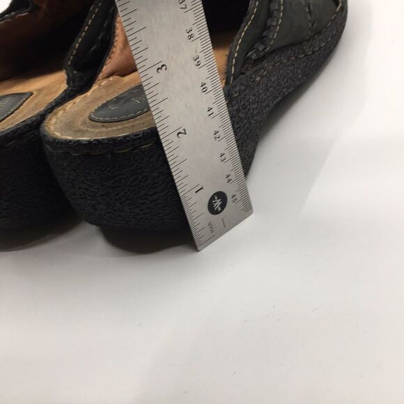Clarks Artisan Slip Black Nubuck Leather Clogs Mules Size 10 Narrow - Picture 16 of 16